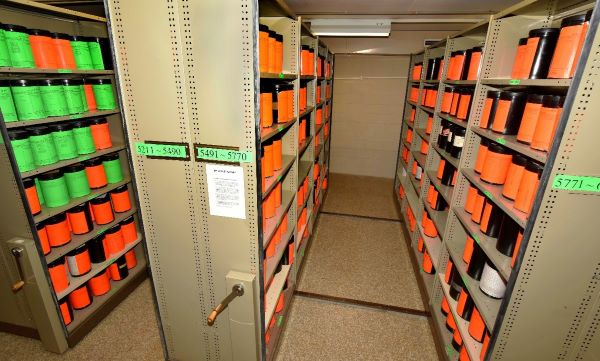 Film archive vault at the Land centre in Brisbane.
